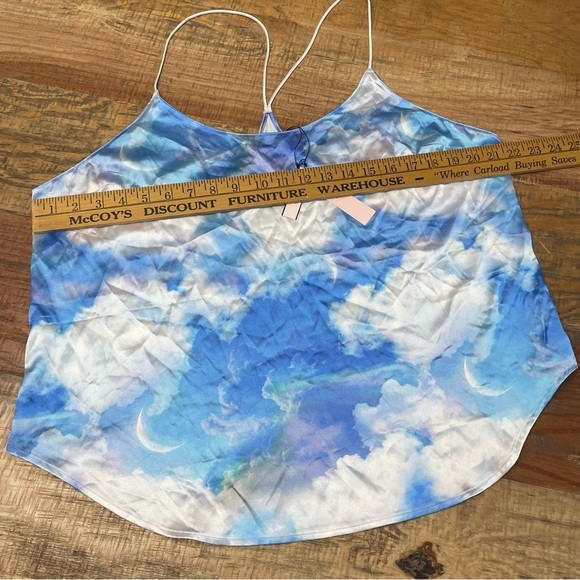 NWT VICTORIA’S SECRET Rainbow Sky Satin 2-pc Short Pajama Set top XL shorts L - Picture 4 of 14